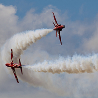 Buy canvas prints of Red Arrows in the Carousel by Adam Withers