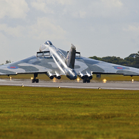 Buy canvas prints of Vulcan Bomber XH558 by Adam Withers