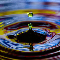 Buy canvas prints of Bouncing droplets of colour by Andrew Lee