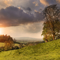 Buy canvas prints of Cotswolds Sunset by Andrew Roland