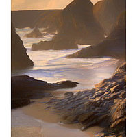 Buy canvas prints of Bedruthan Steps by Andrew Roland