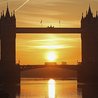 Buy canvas prints of Tower Bridge Sunrise by Rob  Powell