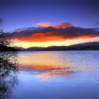 Buy canvas prints of Loch Freuchie - a winters sunrise by James Marsden