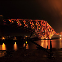 Buy canvas prints of Forth rail bridge at night by James Marsden