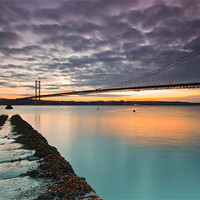 Buy canvas prints of Forth Road bridge sunset by James Marsden