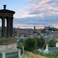 Buy canvas prints of Edinburgh skyline by James Marsden