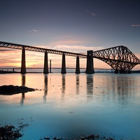 Buy canvas prints of Forth Rail Bridge sunset by James Marsden