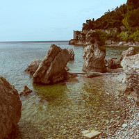 Buy canvas prints of Rocks and the castle by Chiara Cattaruzzi