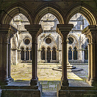 Buy canvas prints of Porto Cathedral cloister by peter schickert