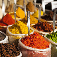 Buy canvas prints of colourful spices by peter schickert