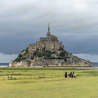 Buy canvas prints of Mont Saint-Michel by peter schickert