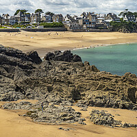 Buy canvas prints of Saint Malo beach by peter schickert