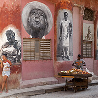 Buy canvas prints of murals in Havana by peter schickert