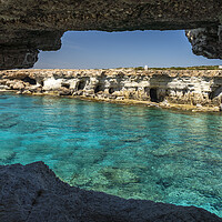 Buy canvas prints of Sea Caves Cyprus by peter schickert