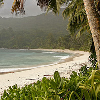 Buy canvas prints of Beach Anse Takamaka Seychelles by peter schickert