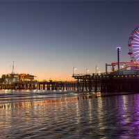 Buy canvas prints of Santa Monica Pier and beach by peter schickert