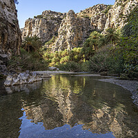 Buy canvas prints of Preveli gorge, Crete by peter schickert