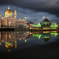 Buy canvas prints of Mosque in Brunei, Bandar Seri Begawan by peter schickert