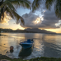 Buy canvas prints of Dominica sunset, Caribbean by peter schickert