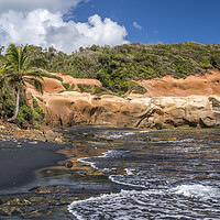 Buy canvas prints of Black beach, Dominica, Caribbean by peter schickert