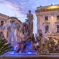 Buy canvas prints of Fountain of Artemis Syracuse, Sicily, by peter schickert