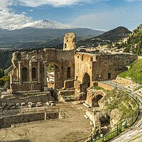 Buy canvas prints of Ancient theatre of Taormina by peter schickert