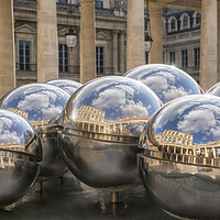 Buy canvas prints of Mirror balls at Palais Royal by peter schickert