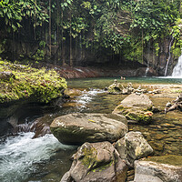 Buy canvas prints of Waterfall Guadeloupe by peter schickert