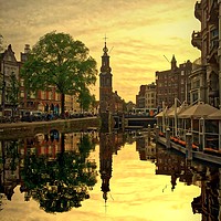 Buy canvas prints of Amsterdam Sunset by Nick Wardekker