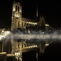 Buy canvas prints of Notre Dame Cathedral Reflections. by Nick Wardekker