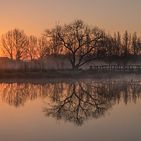 Buy canvas prints of Sunrise over Barcombe Mills by Sue MacCallum- Stewart
