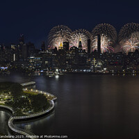Buy canvas prints of NYC Skyline 4th of July  by Susan Candelario