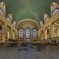 Buy canvas prints of Grand Central Terminal 180 Panorama  by Susan Candelario