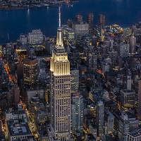 Buy canvas prints of Empire State Building Aerial View by Susan Candelario