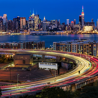 Buy canvas prints of Lincoln Tunnel Helix and NYC Skyline by Susan Candelario