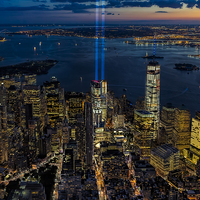 Buy canvas prints of NYC 911 Tribute In Lights by Susan Candelario