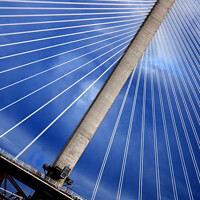 Buy canvas prints of Forth bridges abstract by Gillian Sweeney