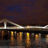 Buy canvas prints of River Clyde Squiggly Bridge by Gillian Sweeney