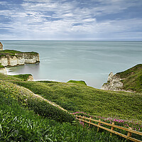Buy canvas prints of Flamborough Head Cliffs East Yorkshire by Jonathan Thirkell