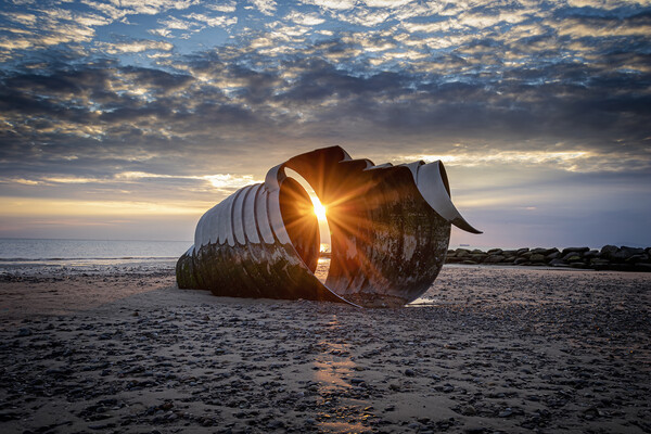 Mary's Shell Thornton Cleveleys At Sunset Picture Board by Jonathan Thirkell