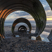 Buy canvas prints of Mary's Shell Thornton Cleveleys At Sunset Close Up by Jonathan Thirkell