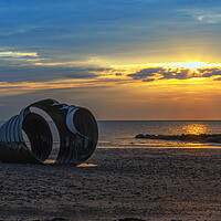 Buy canvas prints of Mary's Shell Thornton Cleveleys At Sunset by Jonathan Thirkell