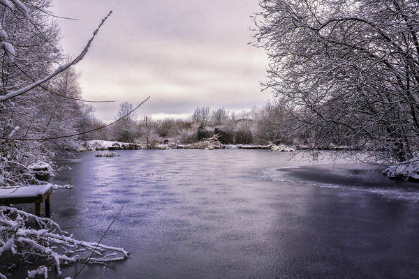 Frozen Lake Picture Board by Jonathan Thirkell
