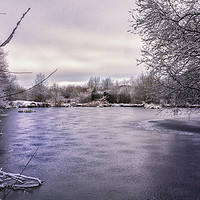 Buy canvas prints of Frozen Lake by Jonathan Thirkell