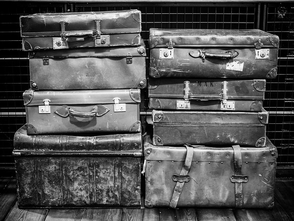 Vintage Suitcases Picture Board by Jonathan Thirkell