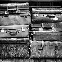 Buy canvas prints of Vintage Suitcases by Jonathan Thirkell