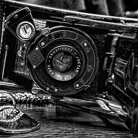 Buy canvas prints of Vintage Folding Camera by Jonathan Thirkell