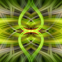 Buy canvas prints of Green Neon Abstract  by Jonathan Thirkell