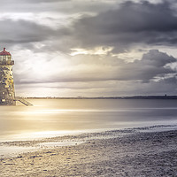 Buy canvas prints of Talacre Beach Lighthouse by Jonathan Thirkell