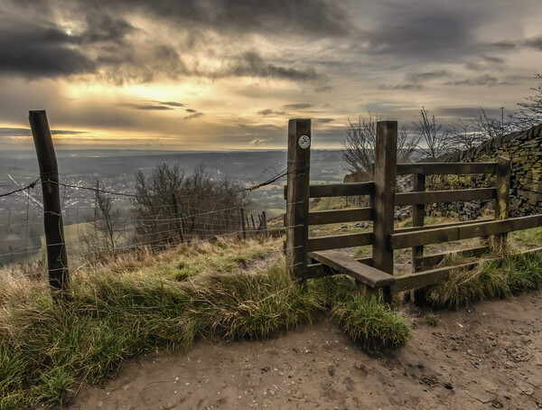 View from Peel Tower Holcombe Hill Ramsbottom Bury Picture Board by Jonathan Thirkell